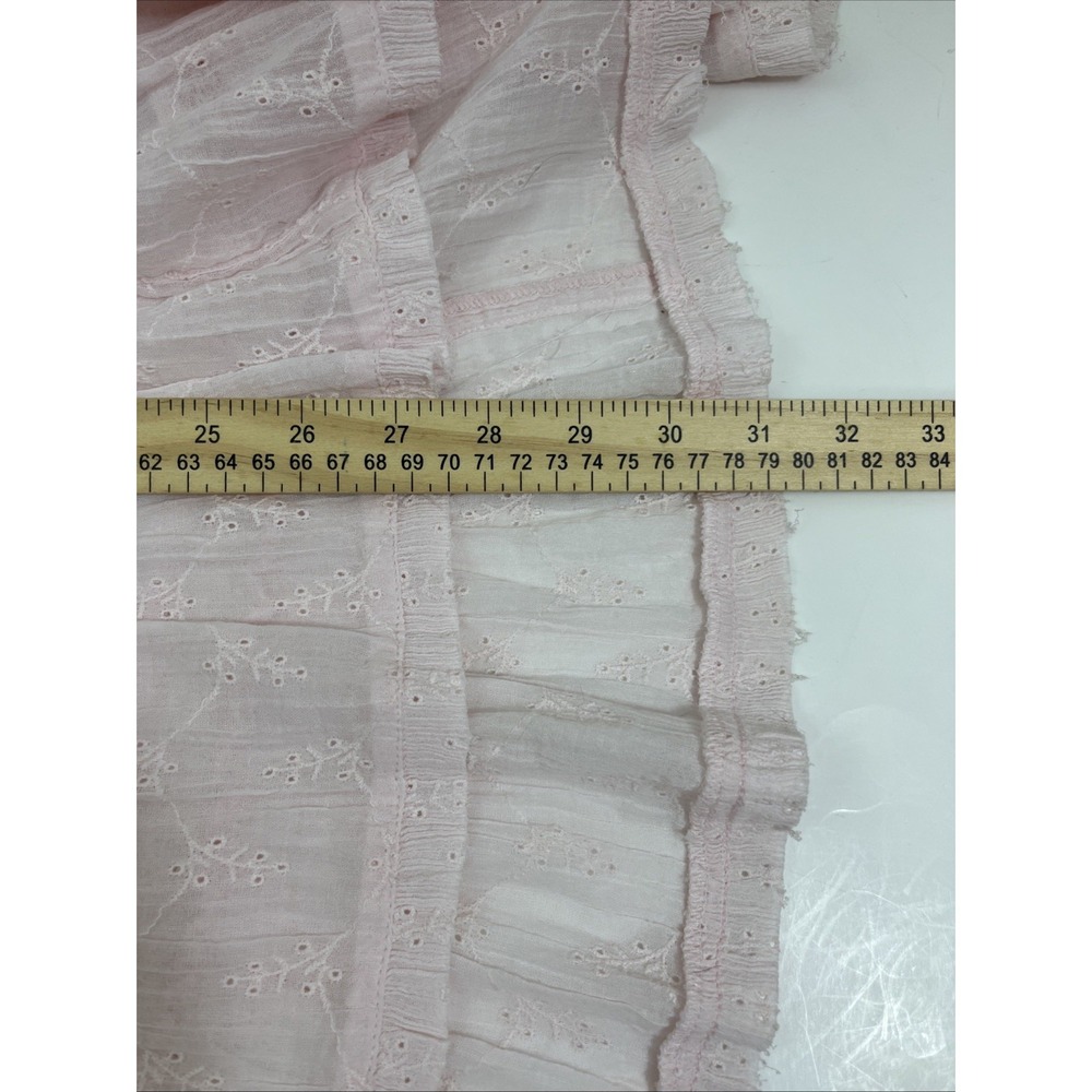 Sundance Warm Breeze Tunic Top Pink Size L NEW 100% Cotton Tiered Eyelet - Picture 6 of 8